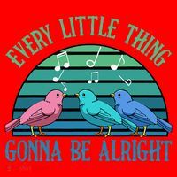 Every Little Thing Is Gonna Be Alright Bird Cute Adorable Santa Hat thumb 1