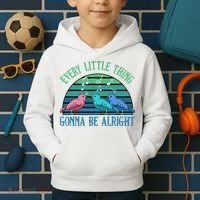 Every Little Thing Is Gonna Be Alright Bird Cute Adorable Kids Hoodie thumb 2