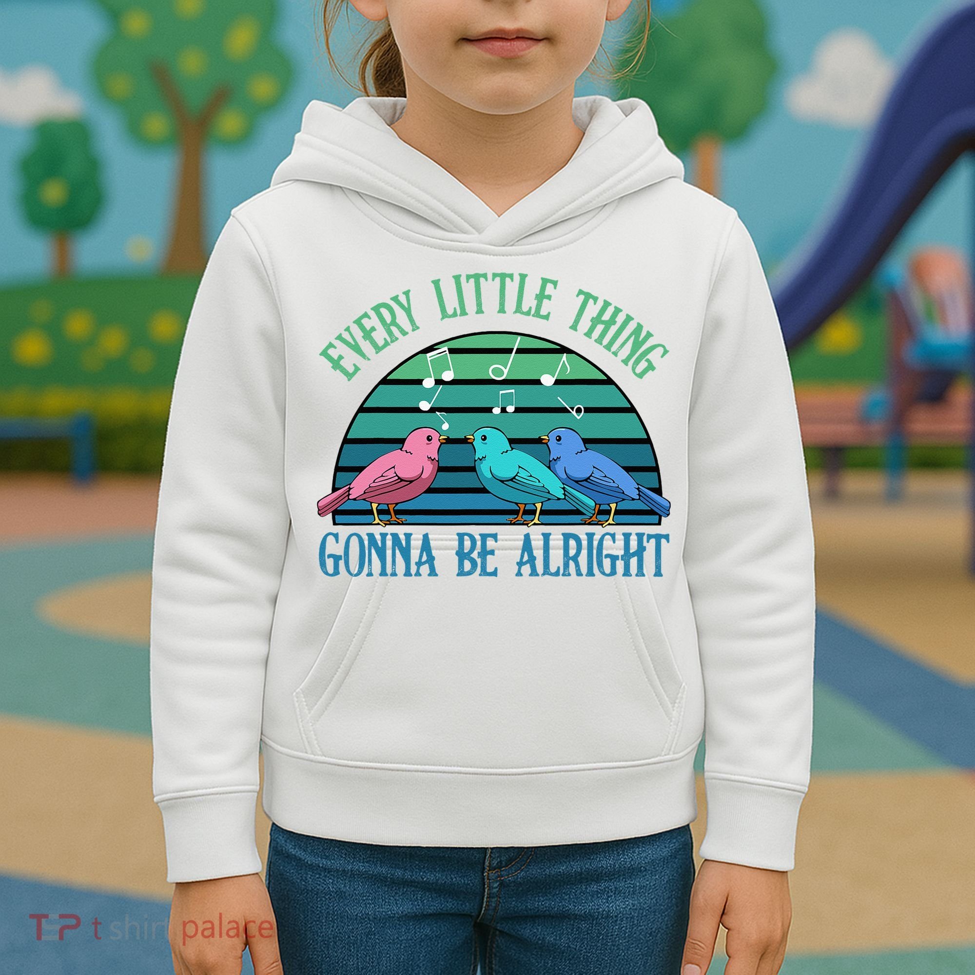 Every Little Thing Is Gonna Be Alright Bird Cute Adorable Kids Hoodie