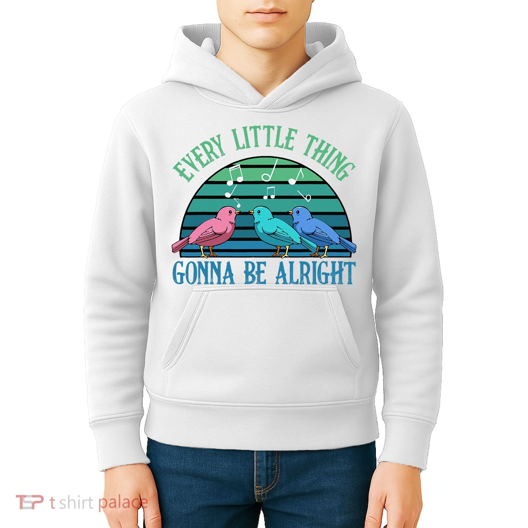 Every Little Thing Is Gonna Be Alright Bird Cute Adorable Kids Hoodie