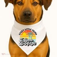 Every Little Thing Is Gonna Be Alright Jamaica Island USA-Made Doggie Bandana thumb 1