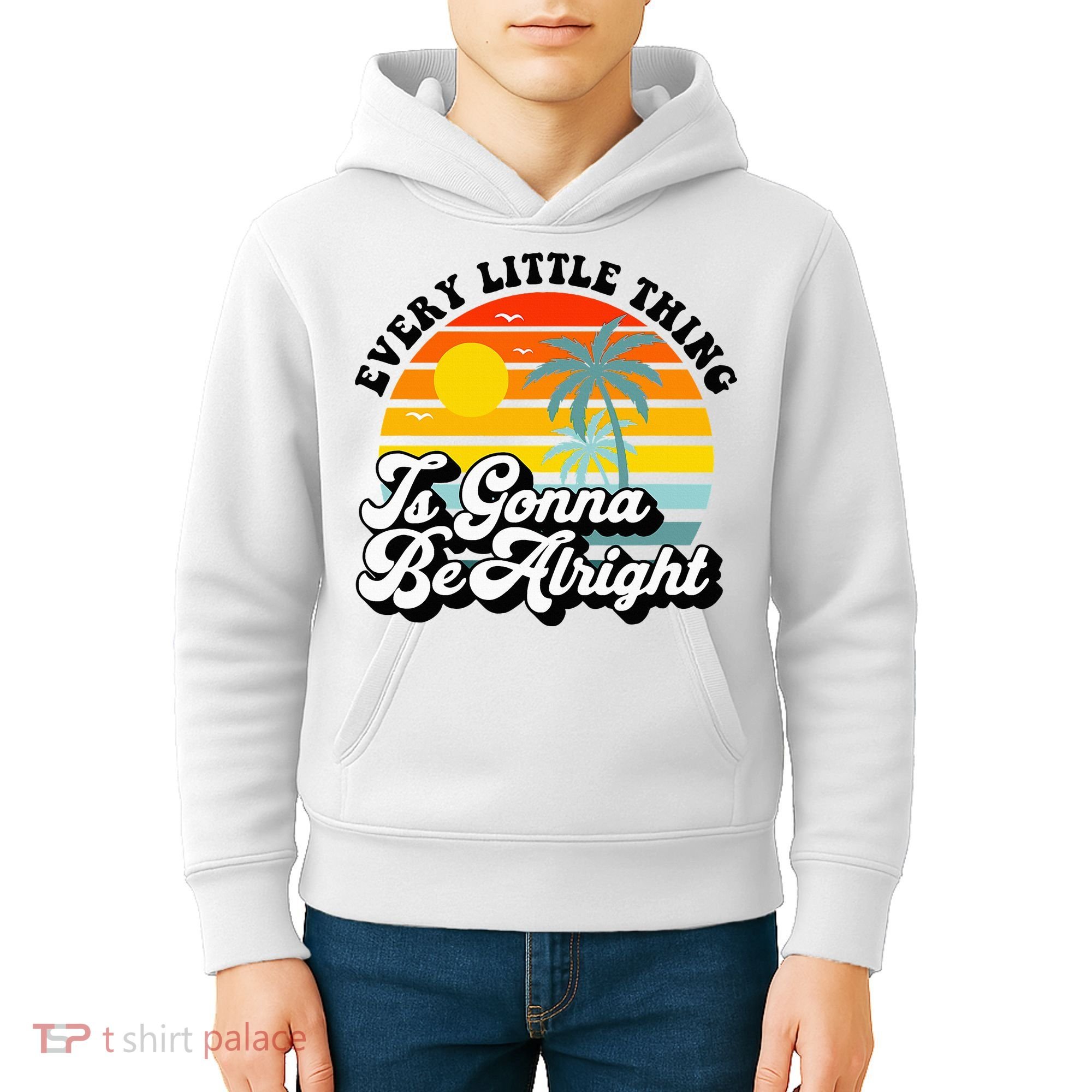 Every Little Thing Is Gonna Be Alright Jamaica Island Kids Hoodie