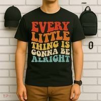 Every Little Thing Is Gonna Be Alright Retro Vintage Groovy T-Shirt thumb 6