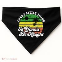 Every Little Thing Is Gonna Be Alright Jamaica Wo Gift USA-Made Doggie Bandana thumb 0
