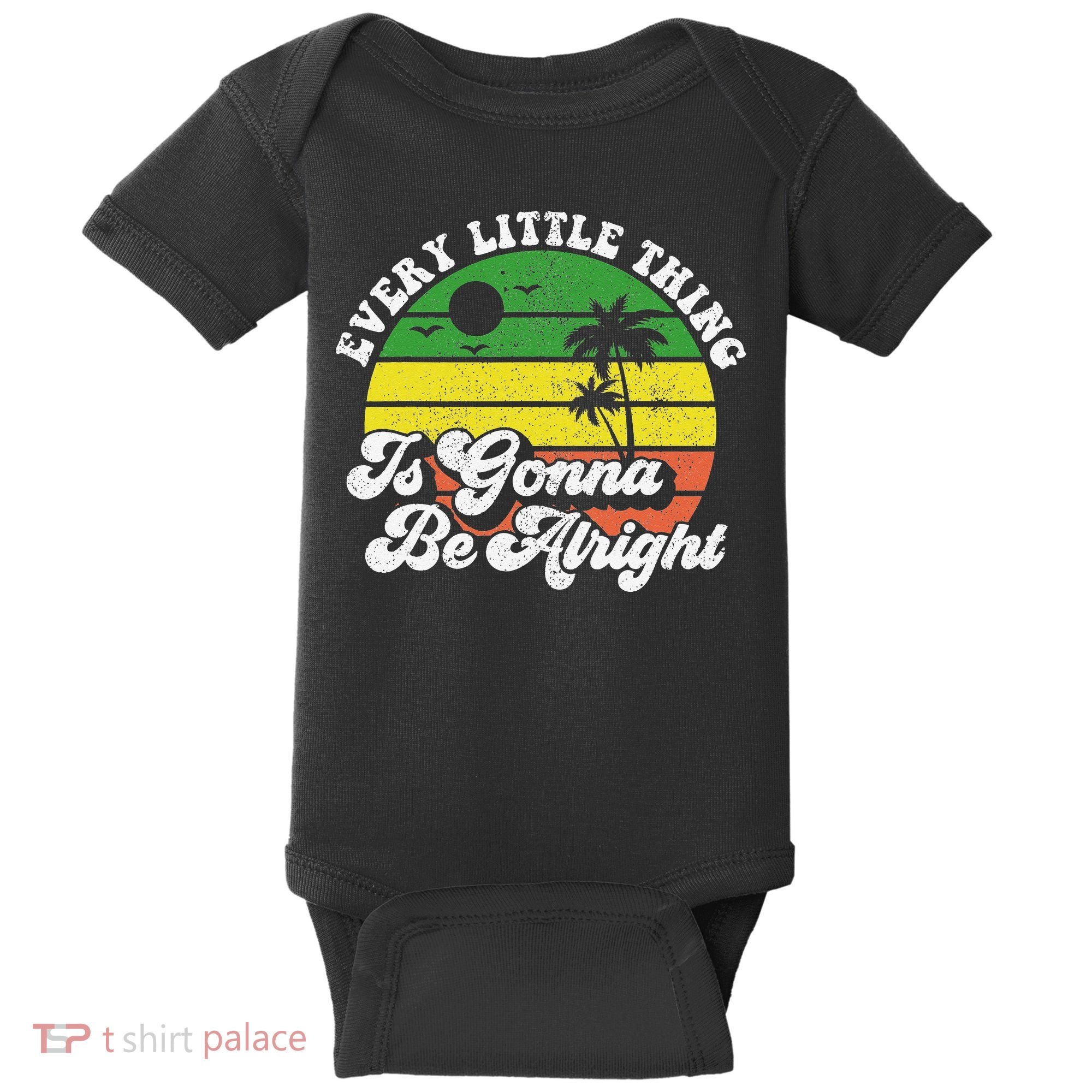 Every Little Thing Is Gonna Be Alright Jamaica Wo Gift Baby Bodysuit