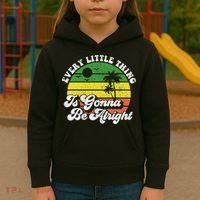 Every Little Thing Is Gonna Be Alright Jamaica Wo Gift Kids Hoodie thumb 3