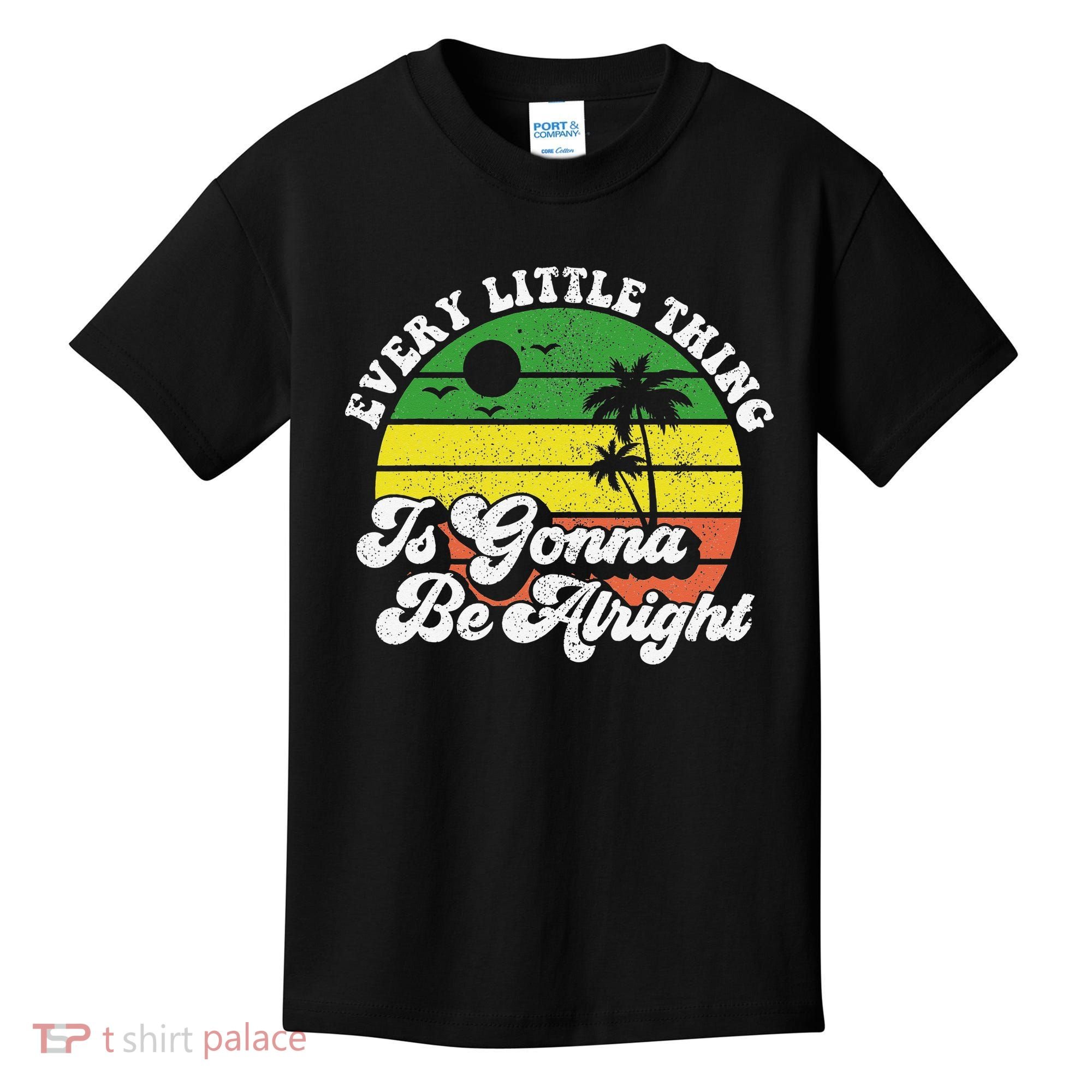 Every Little Thing Is Gonna Be Alright Jamaica Wo Gift Kids T-Shirt