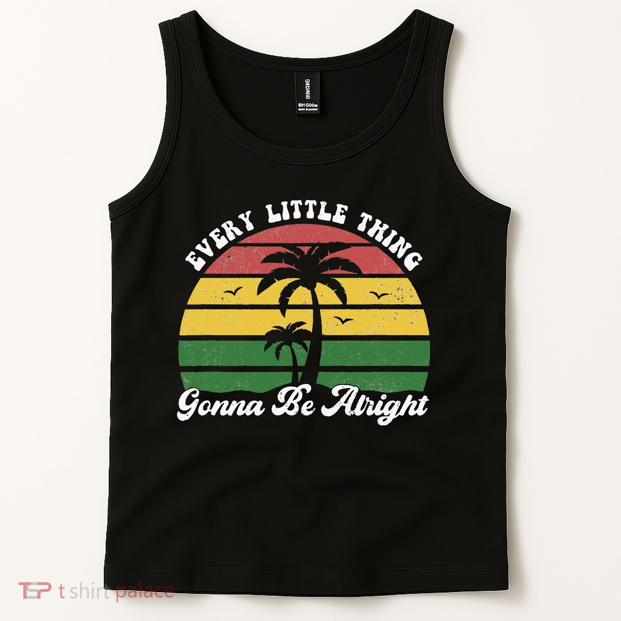 Every Little Thing Is Gonna Be Alright Jamaica Funny Reggae Tank Top