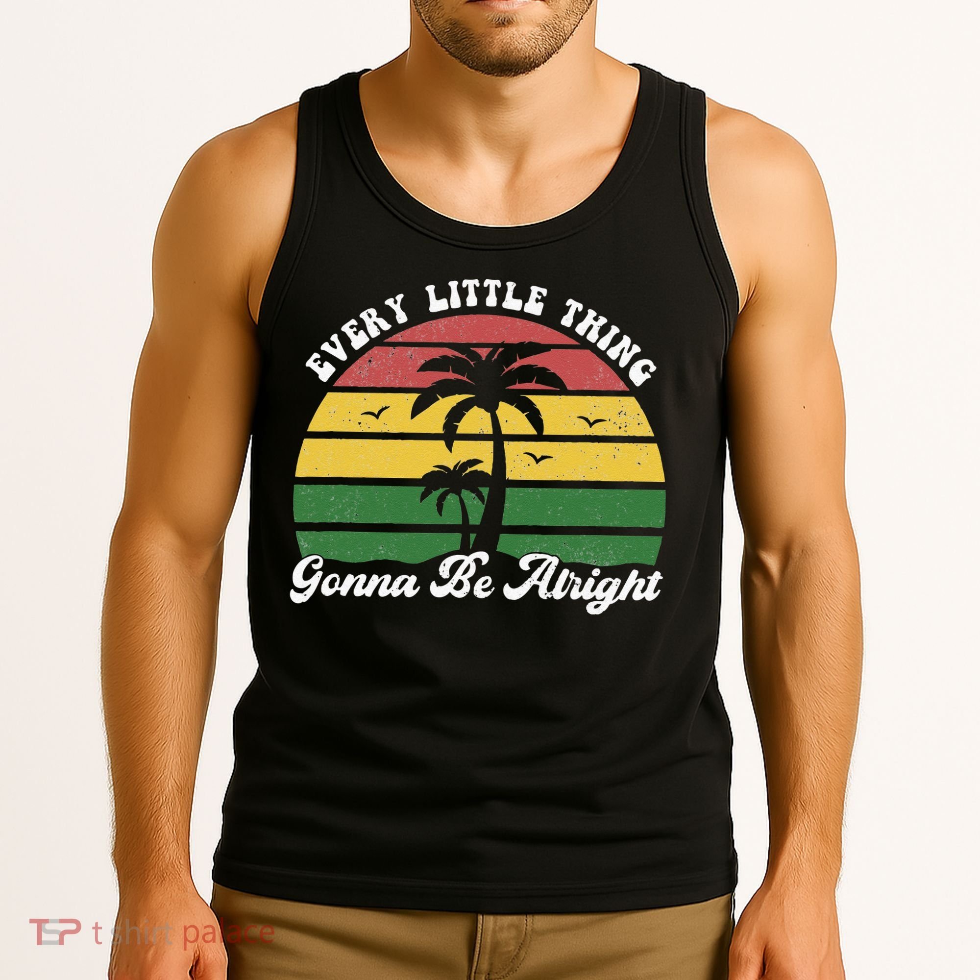 Every Little Thing Is Gonna Be Alright Jamaica Funny Reggae Tank Top
