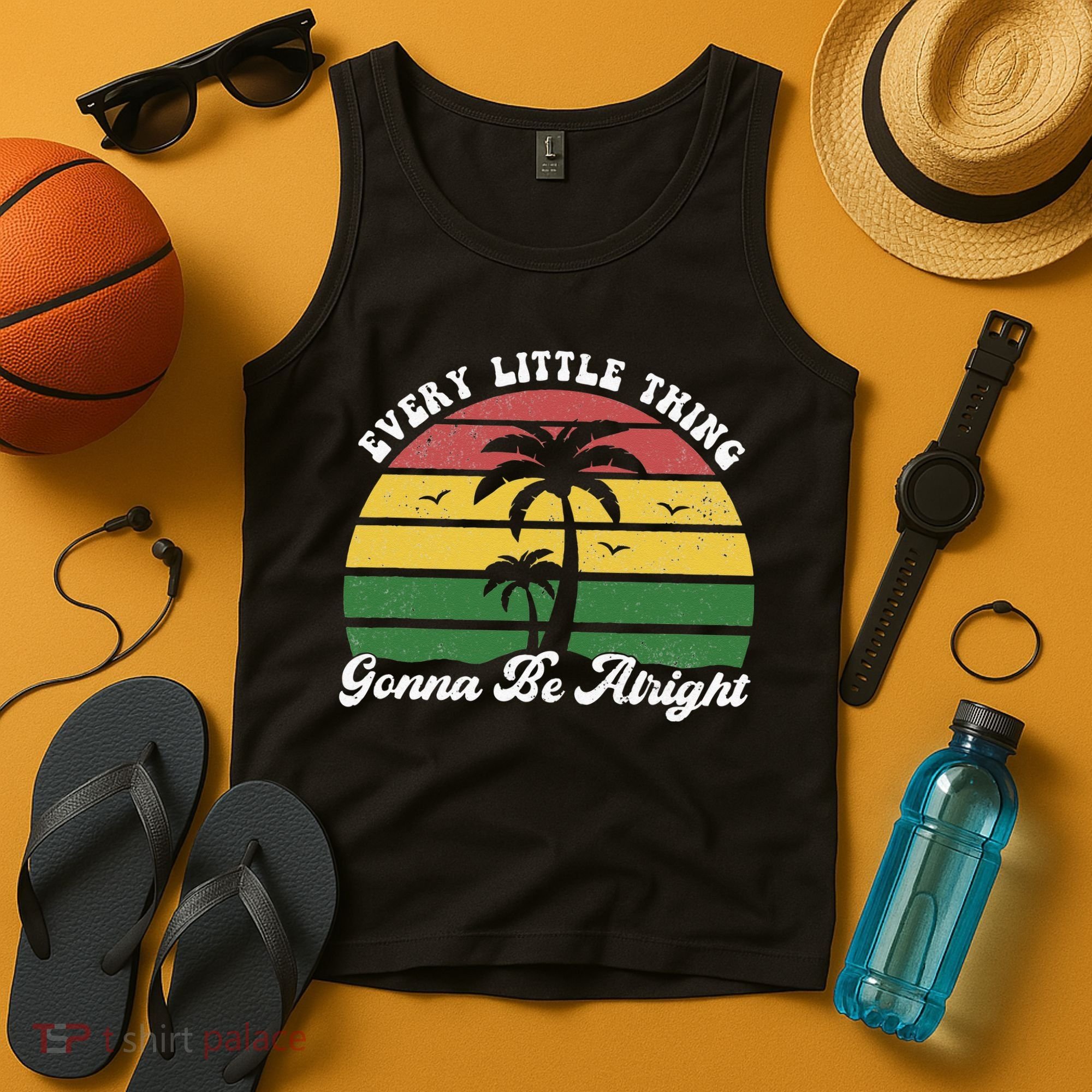 Every Little Thing Is Gonna Be Alright Jamaica Funny Reggae Tank Top