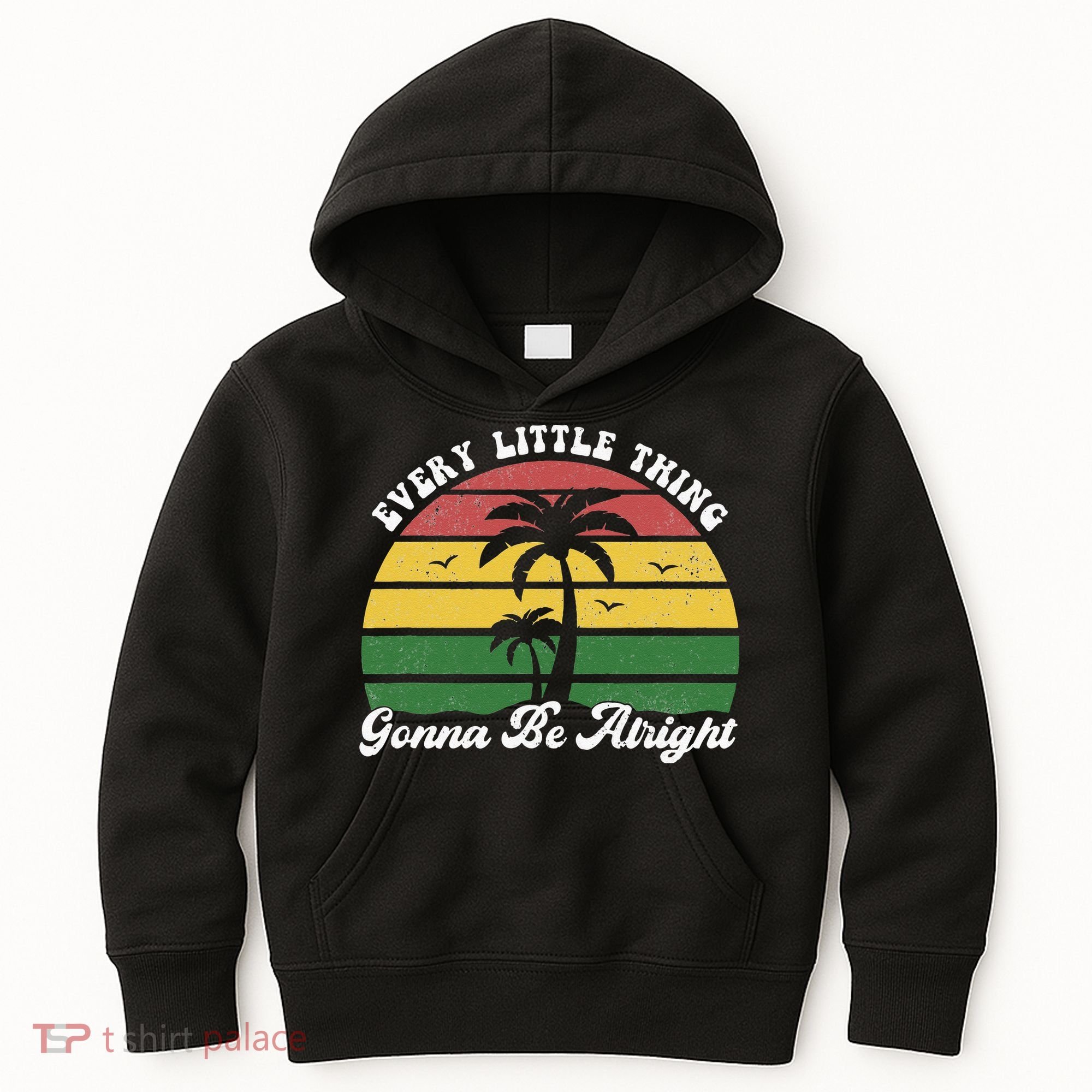 Every Little Thing Is Gonna Be Alright Jamaica Funny Reggae Kids Hoodie