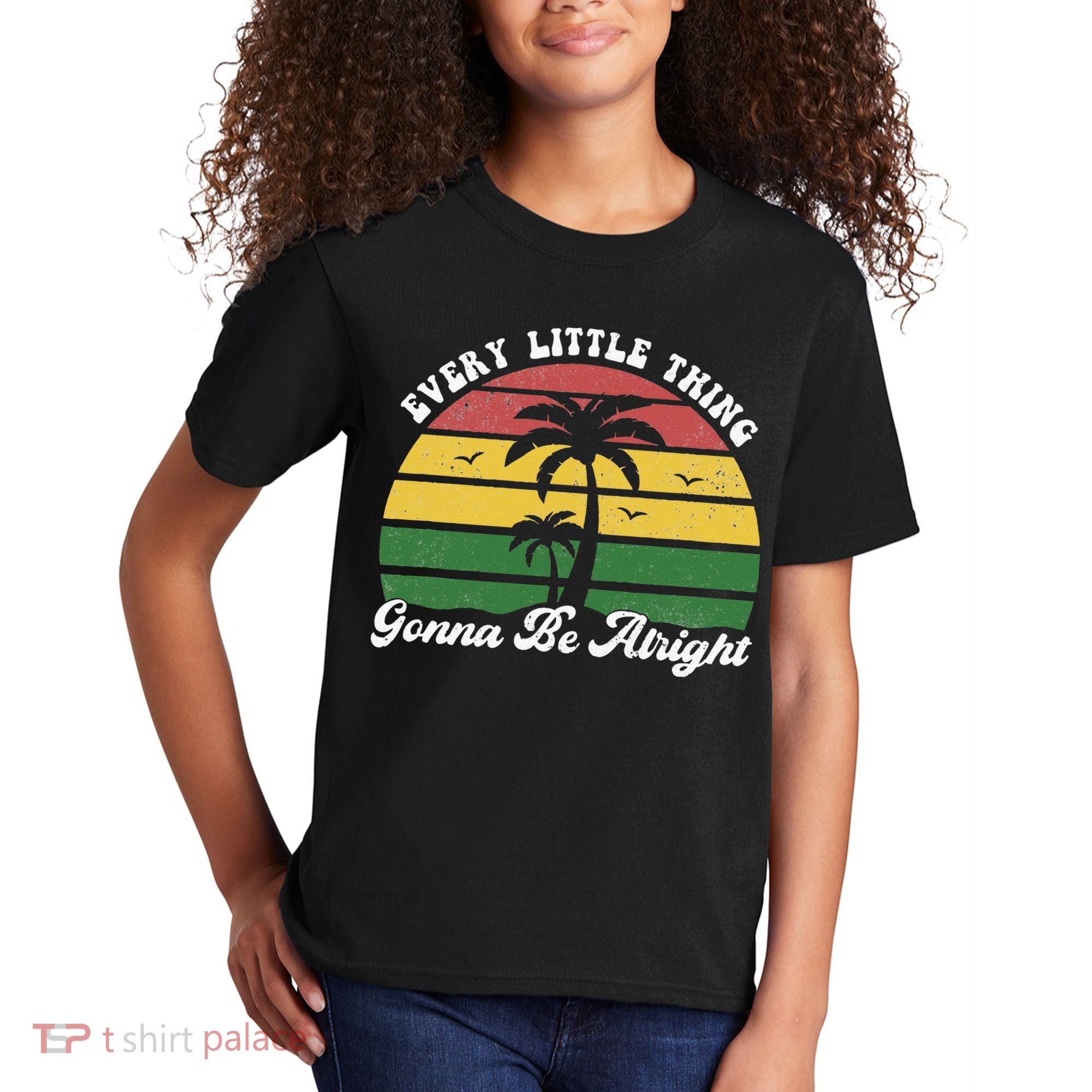 Every Little Thing Is Gonna Be Alright Jamaica Funny Reggae Kids T-Shirt
