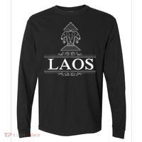 Erawan Laos Three Headed Elephant Comfort Colors Heavyweight Long Sleeve T-Shirt thumb 0