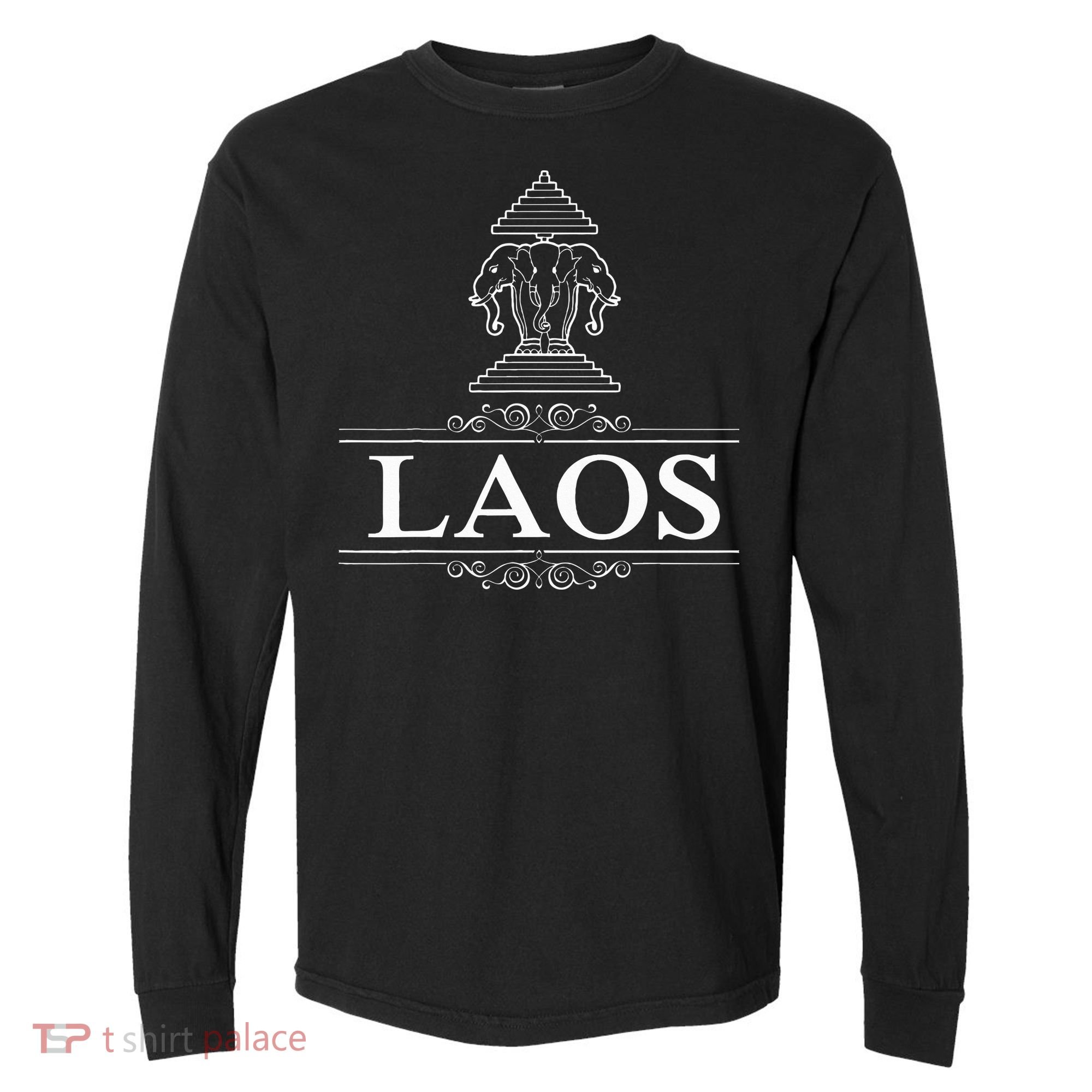 Erawan Laos Three Headed Elephant Comfort Colors Heavyweight Long Sleeve T-Shirt