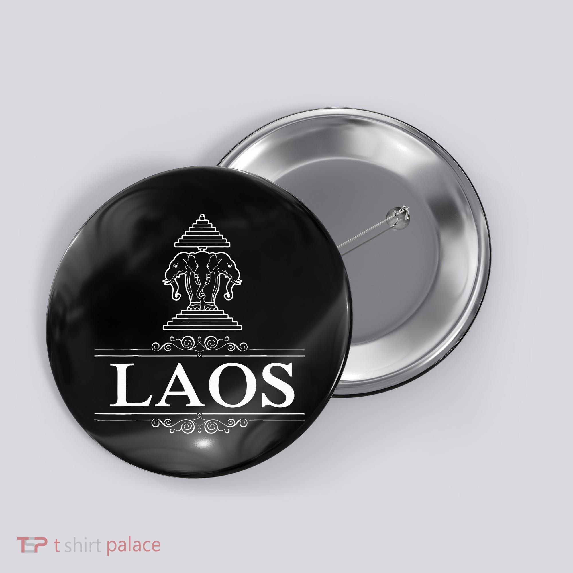 Erawan Laos Three Headed Elephant Button