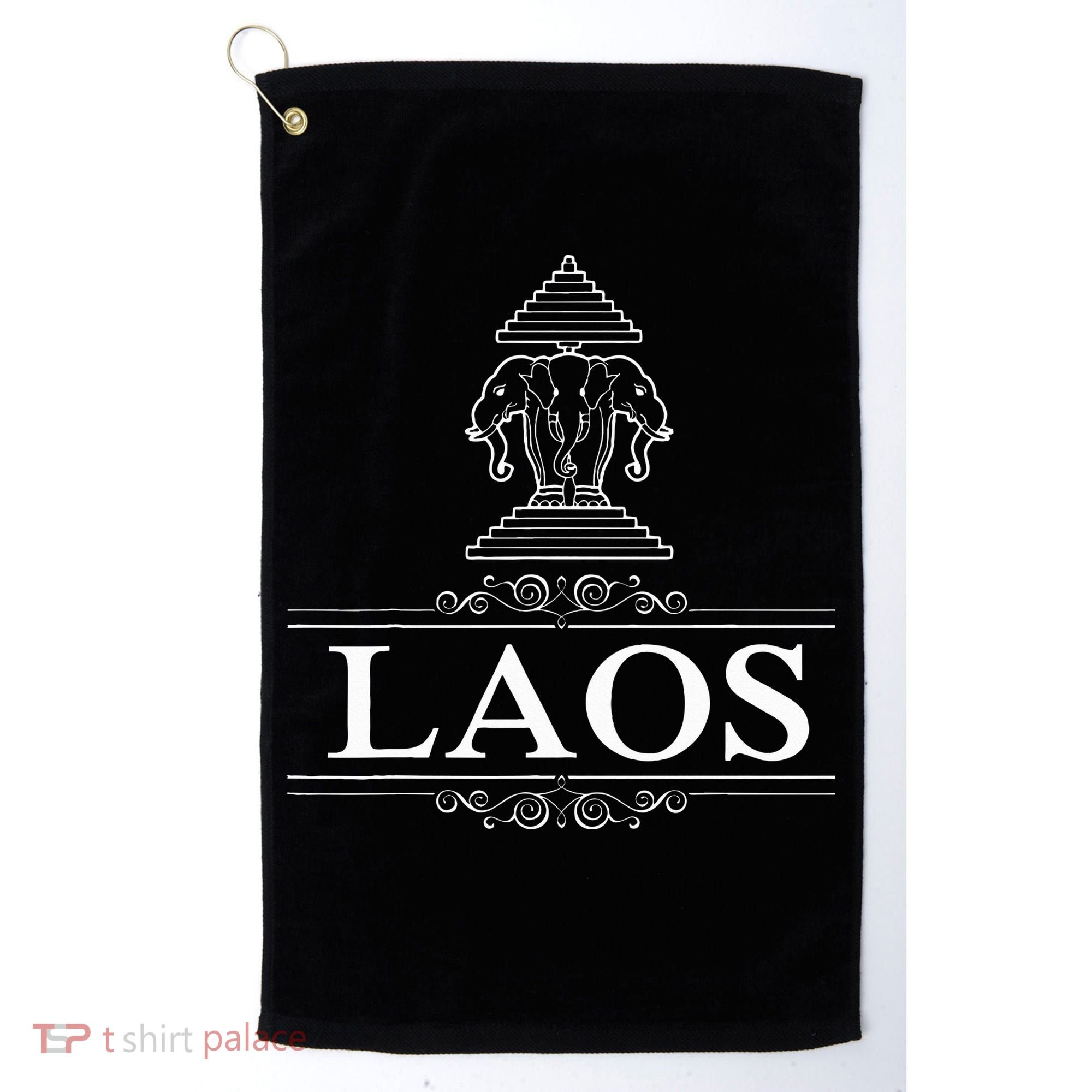 Erawan Laos Three Headed Elephant Golf Towel