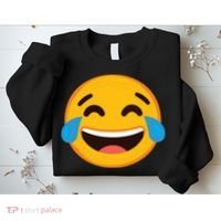 Emoticon Laughing Tears Face With Tears Of Joy Gift Sweatshirt thumb 2