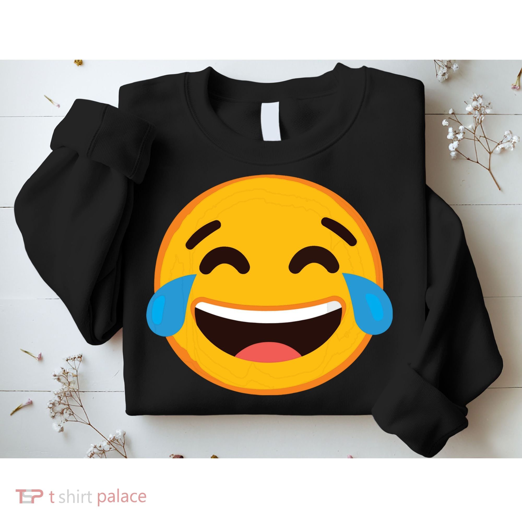 Emoticon Laughing Tears Face With Tears Of Joy Gift Sweatshirt