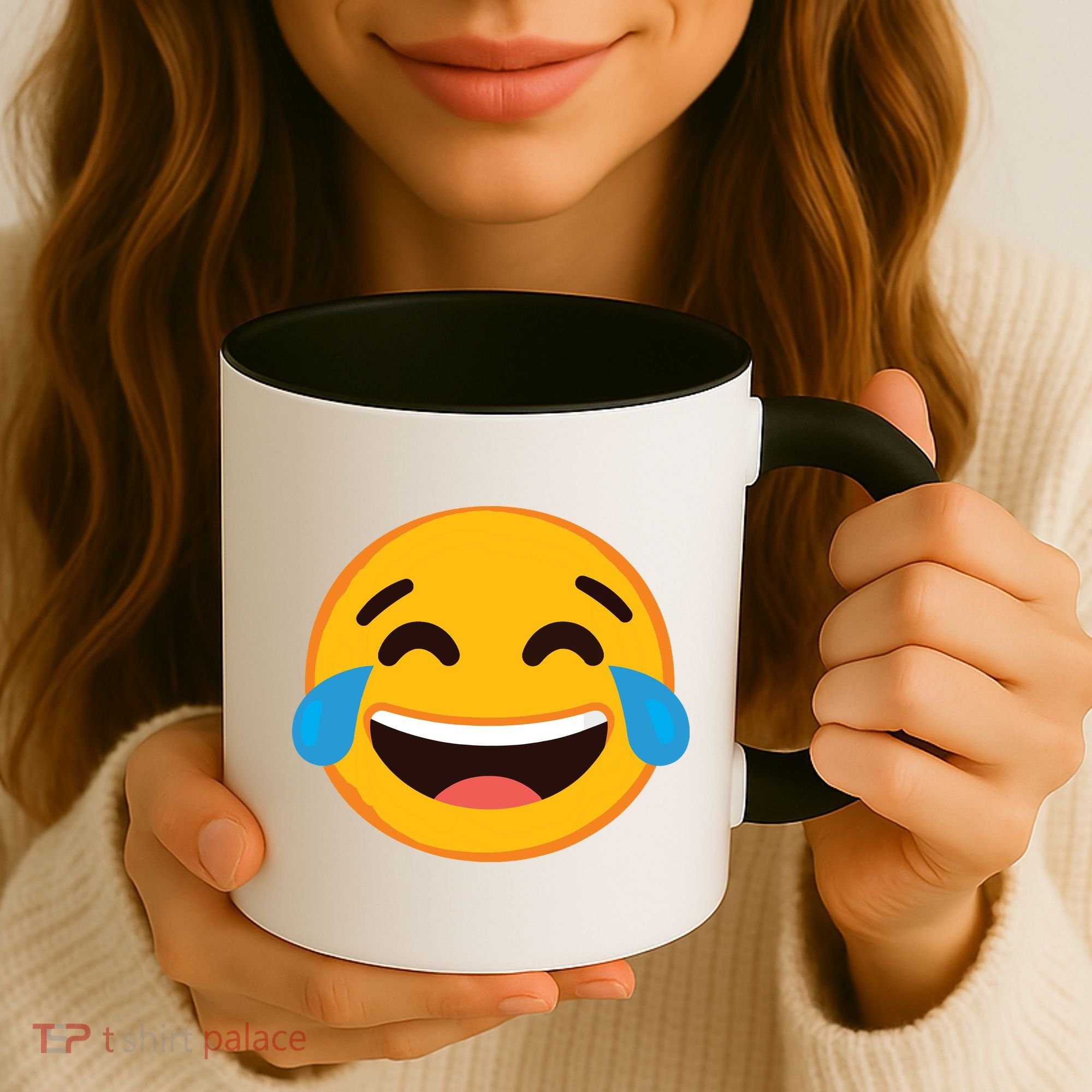 Emoticon Laughing Tears Face With Tears Of Joy Gift Coffee Mug