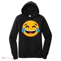 Emoticon Laughing Tears Face With Tears Of Joy Gift Women's Hoodie thumb 0