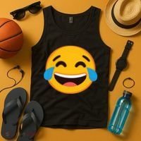 Emoticon Laughing Tears Face With Tears Of Joy Gift Tank Top thumb 4