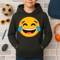 Emoticon Laughing Tears Face With Tears Of Joy Gift Kids Hoodie thumb 2