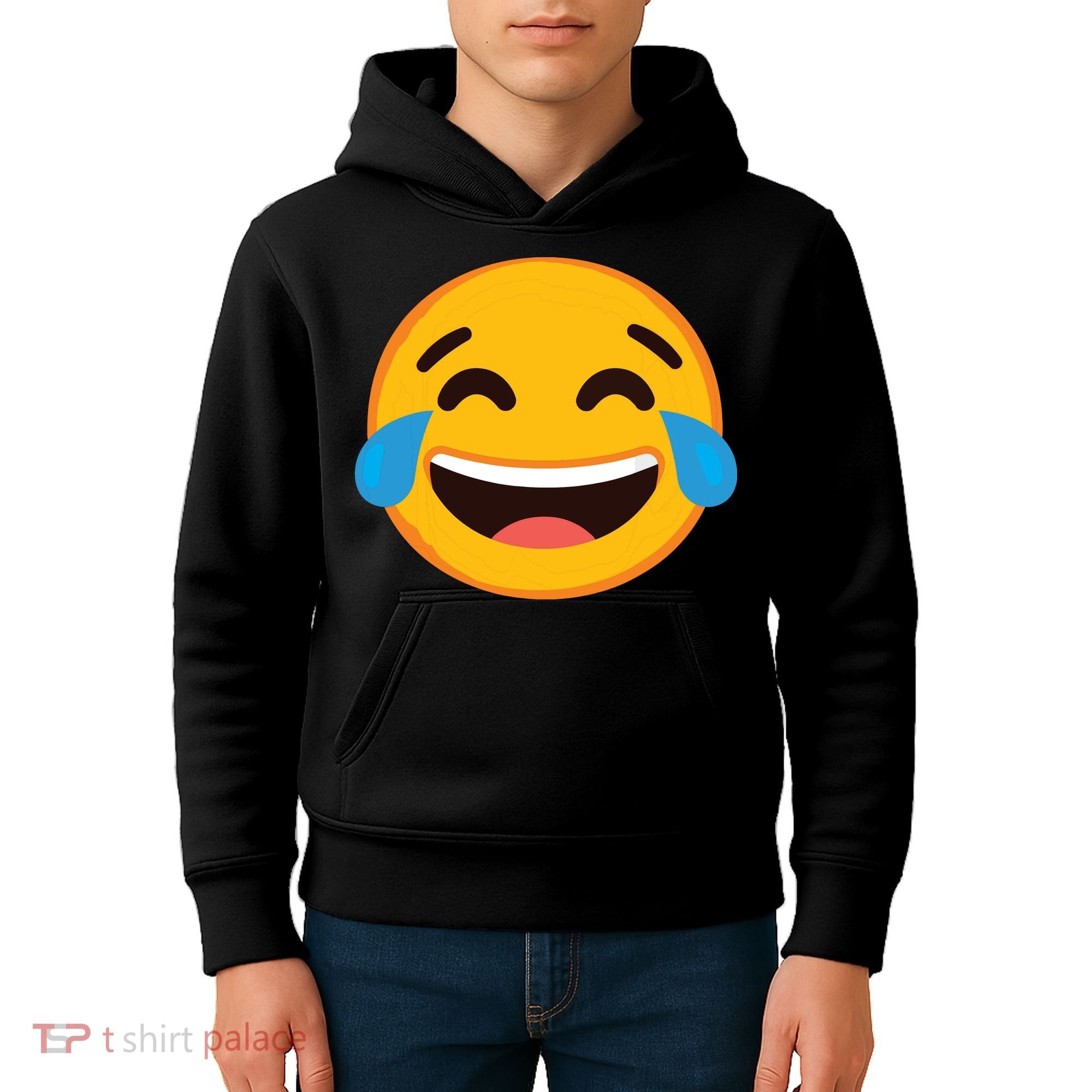 Emoticon Laughing Tears Face With Tears Of Joy Gift Kids Hoodie