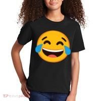 Emoticon Laughing Tears Face With Tears Of Joy Gift Kids T-Shirt thumb 2