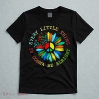 Every Little Thing Is Gonna Be Alright Hippie Flower T-Shirt thumb 5