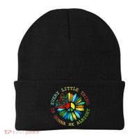 Every Little Thing Is Gonna Be Alright Hippie Flower Beanie thumb 0