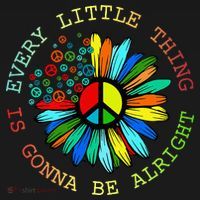Every Little Thing Is Gonna Be Alright Hippie Flower Women's Hoodie thumb 2