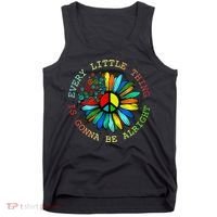 Every Little Thing Is Gonna Be Alright Hippie Flower Tank Top thumb 0