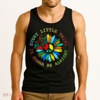 Every Little Thing Is Gonna Be Alright Hippie Flower Tank Top thumb 3