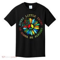 Every Little Thing Is Gonna Be Alright Hippie Flower Kids T-Shirt thumb 0