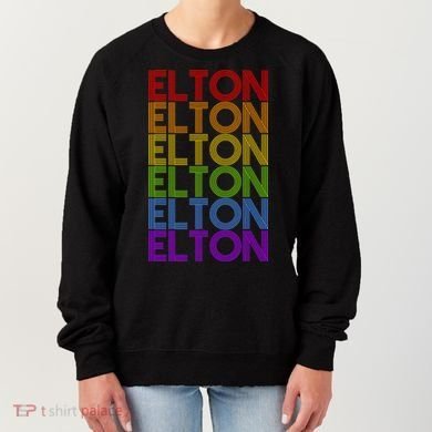 Elton Wordmark Pattern Retro Style Women's Sweatshirt
