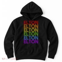 Elton Wordmark Pattern Retro Style Hoodie thumb 0