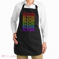 Elton Wordmark Pattern Retro Style Apron thumb 2