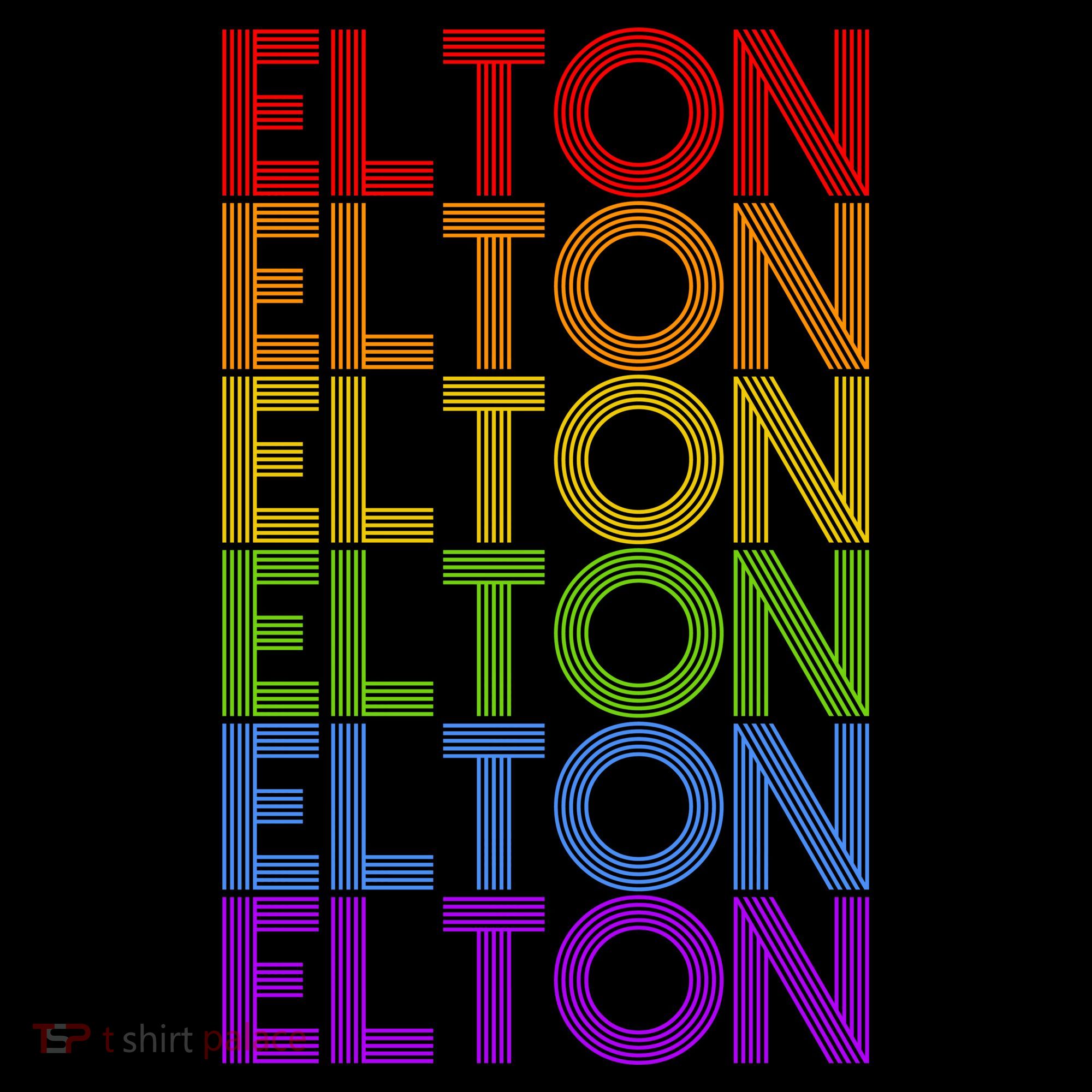 Elton Wordmark Pattern Retro Style Apron