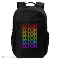 Elton Wordmark Pattern Retro Style Backpack thumb 0