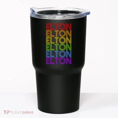Elton Wordmark Pattern Retro Style Tumbler