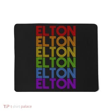 Elton Wordmark Pattern Retro Style Mousepad