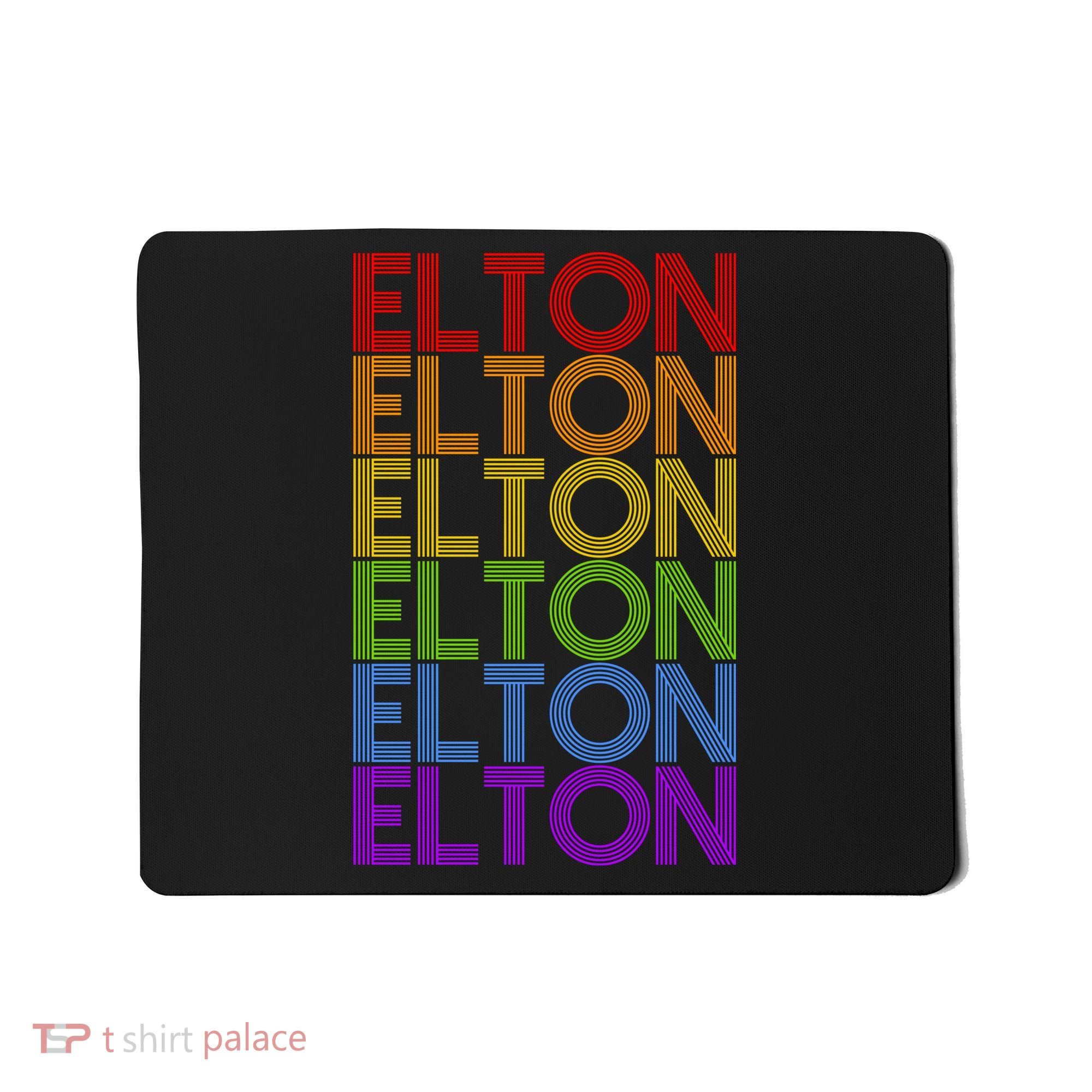 Elton Wordmark Pattern Retro Style Mousepad