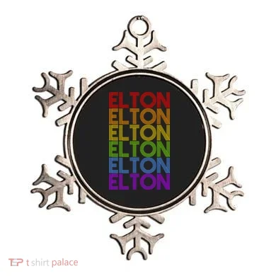 Elton Wordmark Pattern Retro Style Ornament