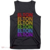 Elton Wordmark Pattern Retro Style Tank Top thumb 0