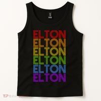Elton Wordmark Pattern Retro Style Tank Top thumb 2