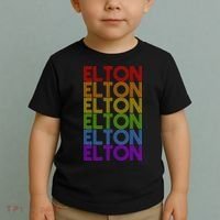 Elton Wordmark Pattern Retro Style Toddler T-Shirt thumb 2