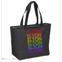 Elton Wordmark Pattern Retro Style Tote Bag thumb 2