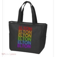 Elton Wordmark Pattern Retro Style Tote Bag thumb 3