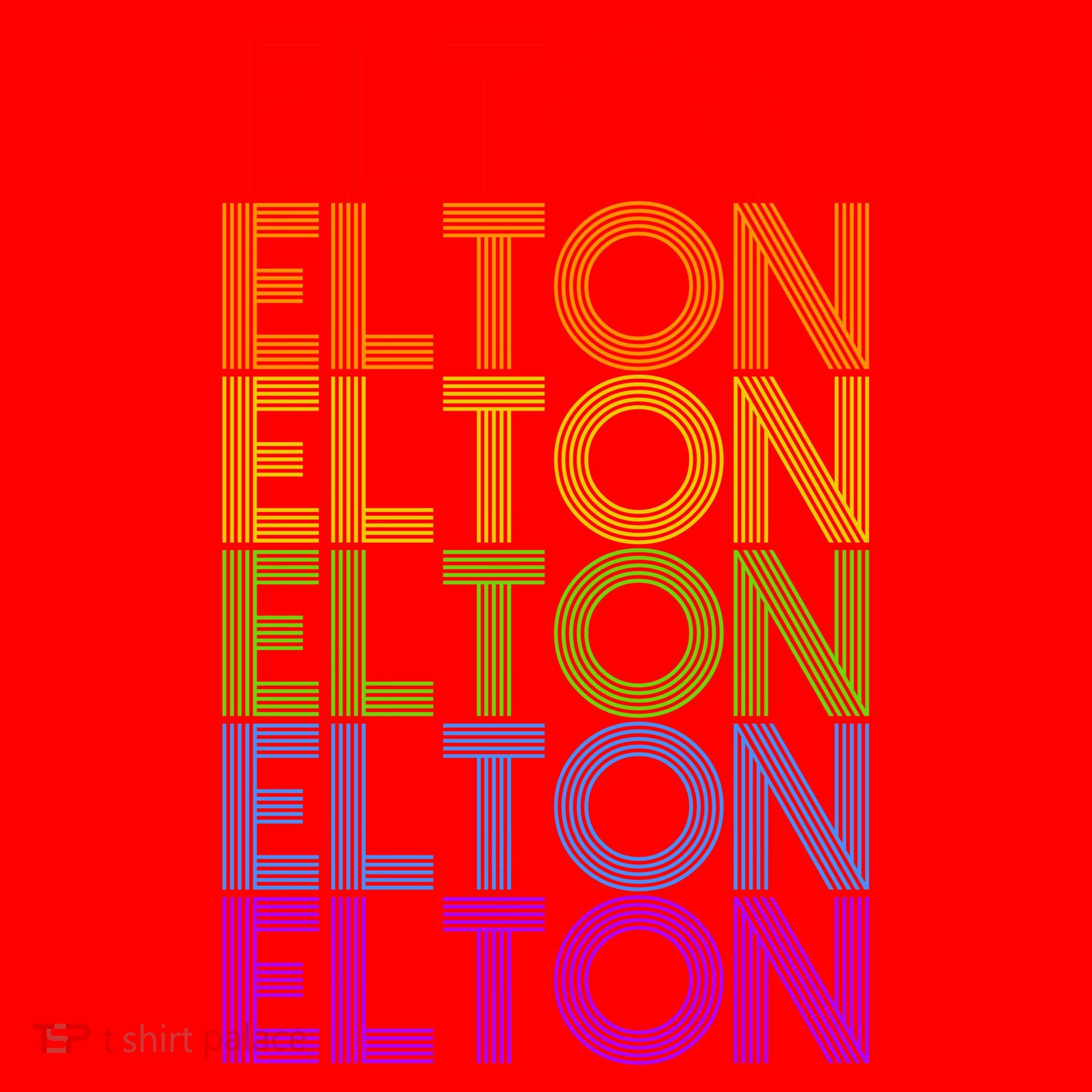 Elton Wordmark Pattern Retro Style Santa Hat