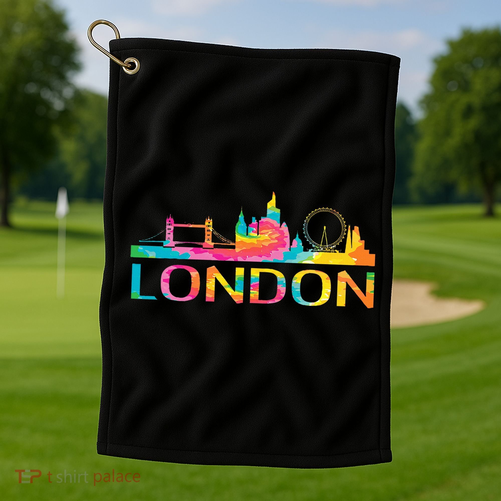 England London Uk British London Golf Towel